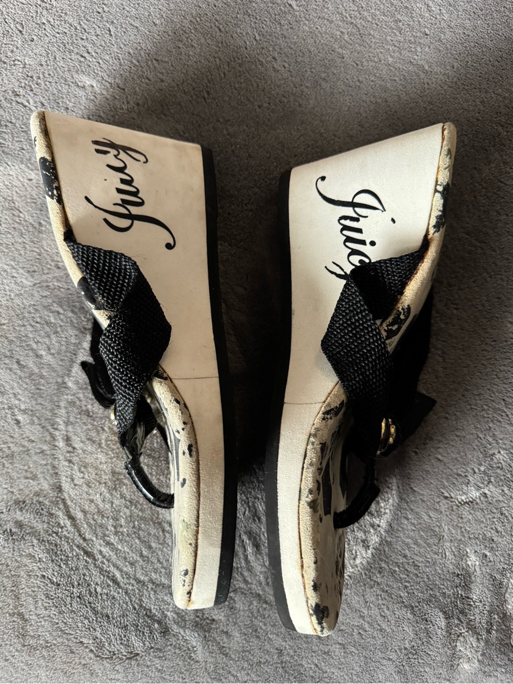 Rare Vintage Juicy Couture Smells Like Couture Wedge Sandal Heels Y2K Size 7